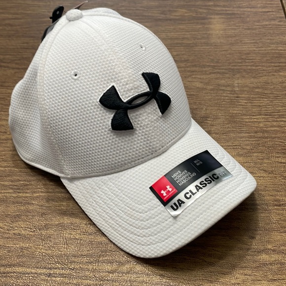 Two under armor fitted hats. Both M/L and NWT: - Picture 2 of 7